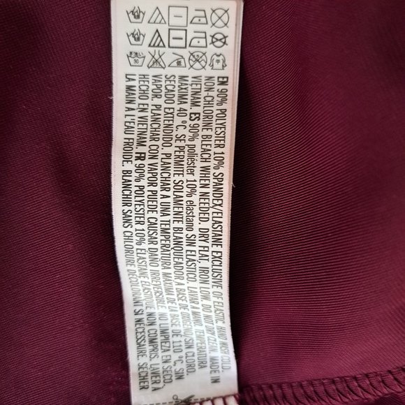 Forever 21 Juniors Dress Wine Off Shoulder Long Sleeve Size L - Picture 8 of 9